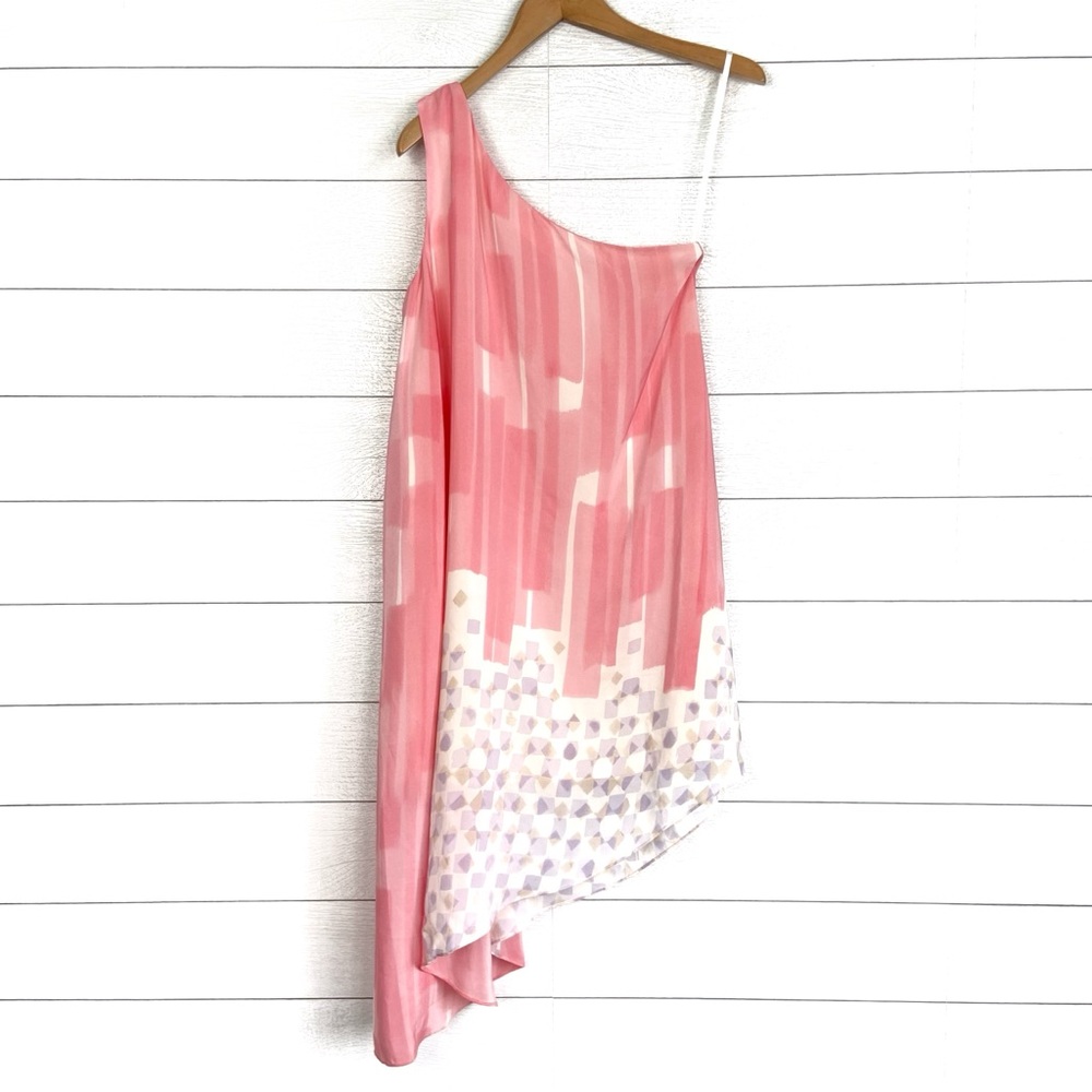 NWT MAEVE Silk One Shoulder Dress Asymmetric Anthropologie Avalonne Pink 4 New
